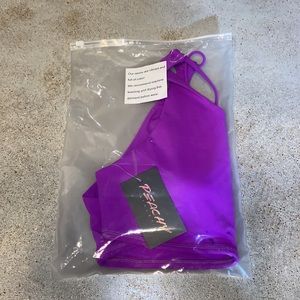 Peachy Athletic Jade Sports Bra Neon Violet NWT